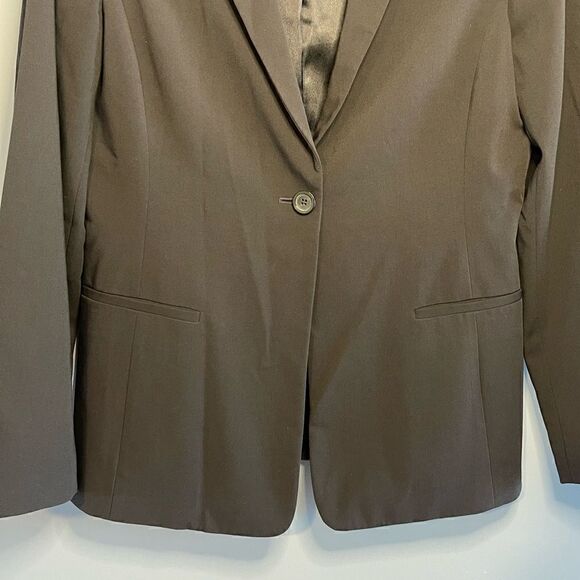 Elie Tahari Dark Brown Suit Jacket || SZ 12 - Picture 2 of 9